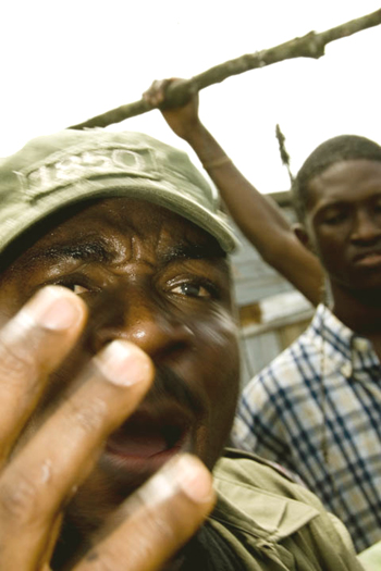Joshua Blahyii preaching on the streets of Monrovia